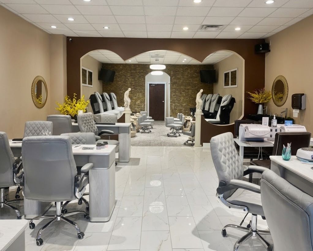 Inside Venus Spa Nails at 7921 Mall Rd Unit A, Florence KY, showing the manicure stations and pedicure chairs